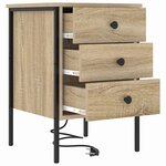 vidaXL Cabinet de chevet avec tiroir Chêne Sonoma 42 x 41 x 61 cm