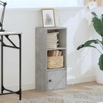 vidaXL Bibliothèque gris béton 31x24x77 cm bois d'ingénierie