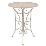 vidaXL Mobilier de bistro 3 Pièces Acier Blanc