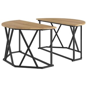 vidaXL Table basse chêne artisanal 80 x 80 x 42 cm