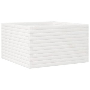 vidaXL Jardinière blanc 80x80x45 5 cm bois de pin massif