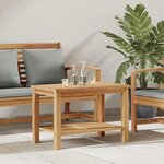 vidaXL Table basse Marron 70 x 40 x 45 cm Bois de teck solide