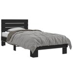 vidaXL Cadre de lit sans matelas noir 90x200 cm