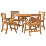 vidaXL Ensemble à manger de jardin 5 Pièces Bois d'acacia solide