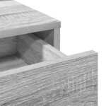 vidaXL Table de Toilette Gris 50 x 41 x 140 cm Bois d'ingénierie