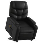 vidaXL Fauteuil inclinable de massage Noir Similicuir