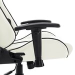vidaXL Chaise de jeu Blanc et noir Cuir artificiel