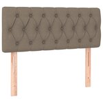 vidaXL Sommier à lattes de lit avec matelas Taupe 120x200 cm Tissu