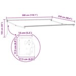 vidaXL Auvent Blanc 3 x 2 5 m Métal