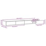 Tiroirs de lit vidaXL Gris Sonoma 140x36 5x16 5 cm en bois d'ingénierie