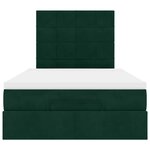 vidaXL Cadre de lit ottoman avec matelas vert foncé 120x190 cm velours