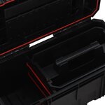 vidaXL Boîte à outils Noir et rouge 55x28x26 5 cm