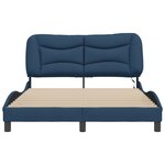 vidaXL Cadre de lit avec LED sans matelas bleu 120x200 cm tissu