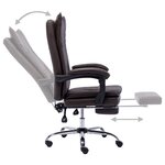 vidaXL Chaise de bureau Marron Similicuir
