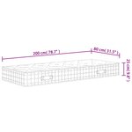 vidaXL Matelas à ressorts ensachés dureté moyenne 80x200 cm