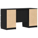 vidaXL Bureaux 2 Pièces Chêne Noir 140x50x76 cm Bois d'ingénierie