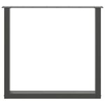 vidaXL Pieds de table à manger en U 3 pièces Anthracite 80 x (72-73) cm Acier