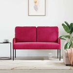 vidaXL Canapés avec coussin 110cm Bordeaux Contreplaqué