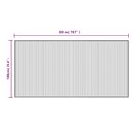 vidaXL Tapis rectangulaire marron 100x200 cm bambou