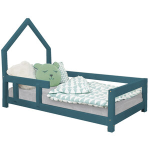 Lit cabane enfant POPPI 120 x 190 vert pétrole 2