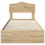 vidaXL Lit de Rangement Chêne Sonoma 70 x 190 cm Bois d'ingénierie