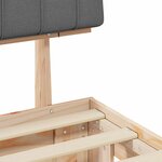 vidaXL Cadre de lit avec tête de lit rembourrée Gris clair