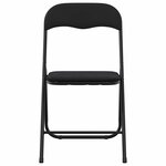 vidaXL Chaise pliante 8 Pièces Noir 48 x 44 x 78 cm Velours