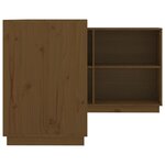 Bureau table poste de travail meuble d'ordinateur informatique étude miel 110 x 50 x 75 cm bois massif de pin brun 02_0023870