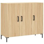 vidaXL Buffet chêne sonoma 90x34x80 cm bois d'ingénierie