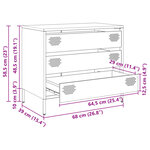 vidaXL Buffet jaune moutarde 68x39x58 5 cm acier laminé à froid