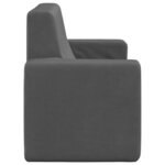 vidaXL Canapé pour enfants à 2 places Anthracite Peluche douce