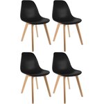 Chaise scandinave coque polypropylène (lot de 4)
