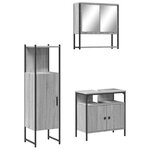 vidaXL Ensemble de meubles de salle de bain 3 Pièces Sonoma gris