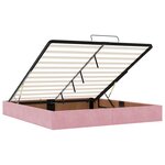 VidaXL Cadre de lit ottoman sans matelas rose 160x200 cm velours