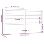 vidaXL Tête de lit Marron miel 206x4x100 cm Bois massif de pin