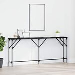 vidaXL Table Console Chêne Noir 180x23x75 cm Bois Ingénierie