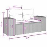 vidaXL Ensemble de canapé de jardin 8 Pièces Noir polyrotin