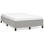 vidaXL Cadre de lit sans matelas gris clair 120x190 cm tissu