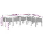 vidaXL Jardinière avec pieds bleu gris 160x120x42 cm PP