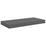vidaXL Étagère murale flottante 4 Pièces Gris brillant 50x23x3 8 cm MDF