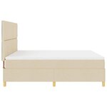 vidaXL Lit à ressorts avec matelas Crème 180 x 200 cm tissu