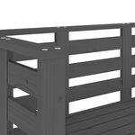 vidaXL Banc de jardin gris 111 5x53x71 cm bois massif de pin