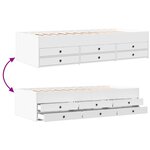 vidaXL Lit de jour avec tiroirs sans matelas blanc 90x200 cm