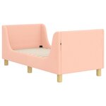 vidaXL Cadre de lit pour tout-petit avec tête de lit Rose 70 x 140 cm
