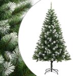 vidaXL Sapin de Noël artificiel à charnières avec neige floquée 150 cm