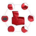 vidaXL Fauteuil inclinable Rouge Similicuir