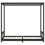 vidaXL Cadre de lit pour enfants noir 90x200 cm bois de pin massif