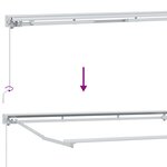vidaXL Auvent rétractable manuel Rouge et Blanc 4 × 3 5 m