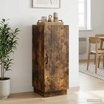 vidaXL Buffet Chêne fumé 33 x 34 5 x 87 cm Bois d'ingénierie