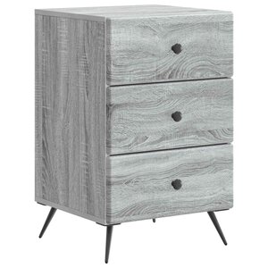 vidaXL Cabinet de chevet Sonoma gris 43 x 41 x 66 5 cm